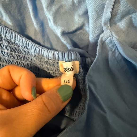 Aerie Blue Spaghetti Strap Mini Dress size L - Picture 5 of 5